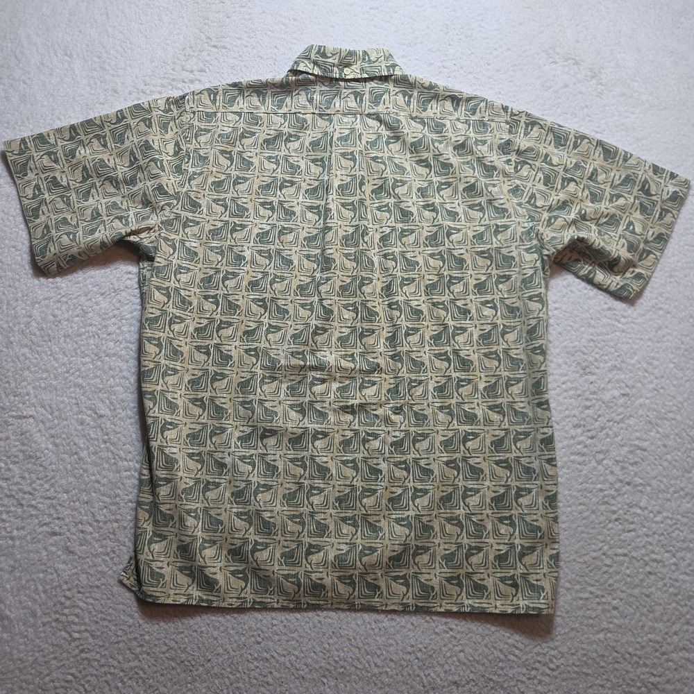 VTG Reyn Spooner Hawaiian Shirt Men Large Swordfish Marlin Fish Animal Print AOP - Picture 7 of 8
